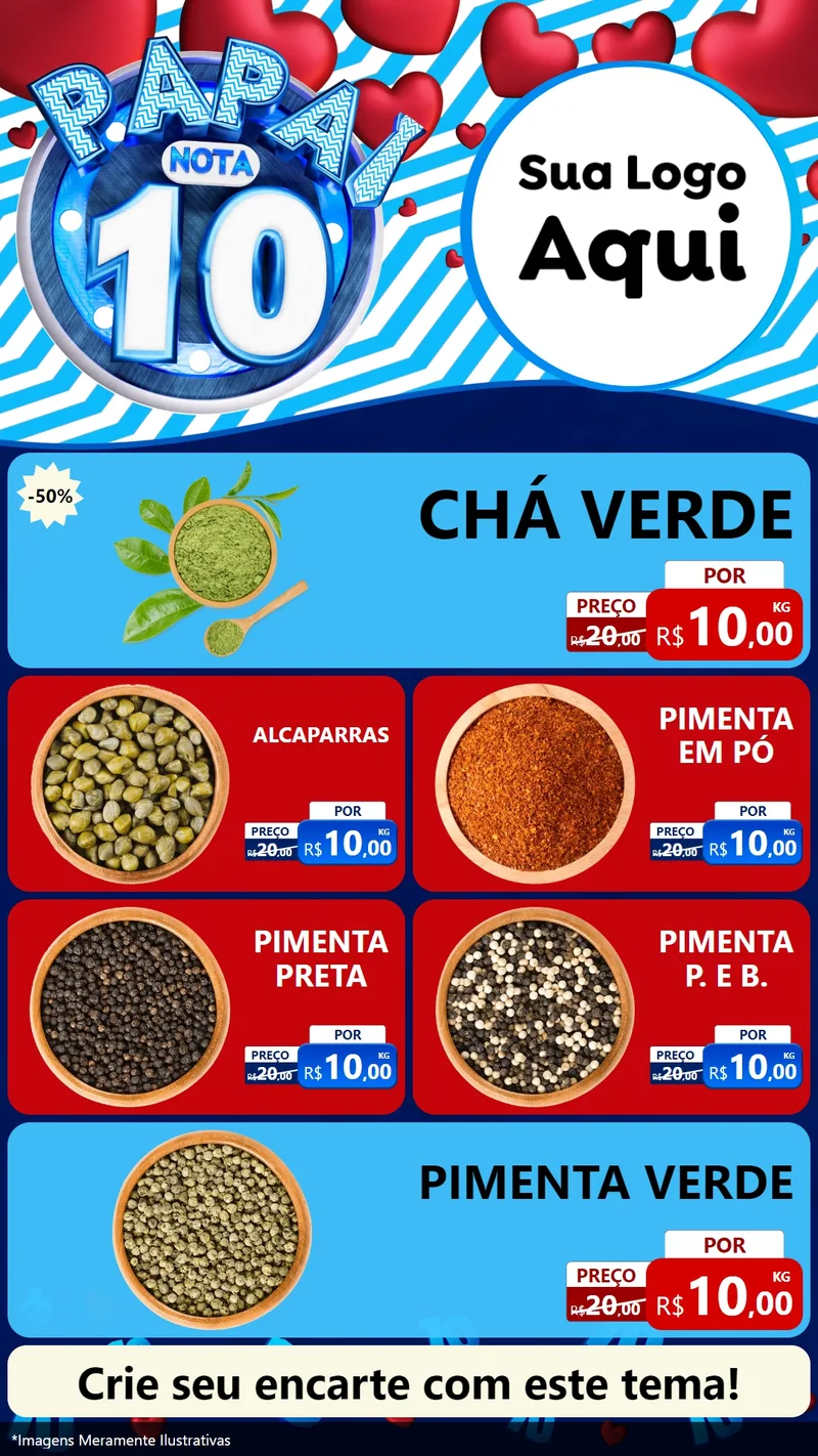 Modelo de TV para TV Vertical com o tema Papai Nota 10 para Produtos Naturais