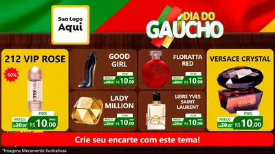 Modelo de TV para TV Horizontal com o tema Dia do Gaúcho para Perfumes