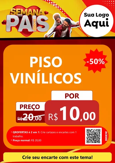 Modelo de Cartaz para Cartaz A4 Vertical com o tema Semana Dos Pais para Material para Construção