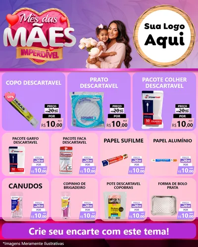 Modelo de Rede Social para Feed Instagram com o tema Mês das Mães Imperdível para Embalagens