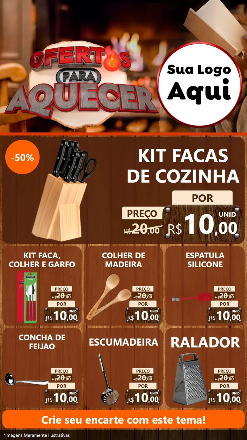 Modelo de Rede Social para Stories com o tema Ofertas Para Aquecer para Utilidades Domésticas