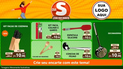Modelo de TV para TV Horizontal com o tema Dia S - O Dia Mais Barato para Utilidades Domésticas