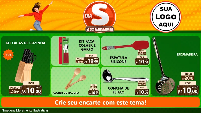 Modelo de TV para TV Horizontal com o tema Dia S - O Dia Mais Barato para Utilidades Domésticas