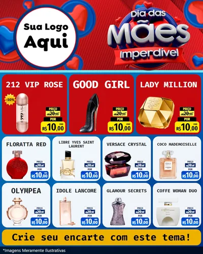 Modelo de Rede Social para Feed Instagram com o tema Dia Das Mães Imperdível para Perfumes