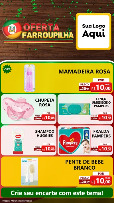 Modelo de TV para TV Vertical com o tema Oferta Farroupilha para Bebês
