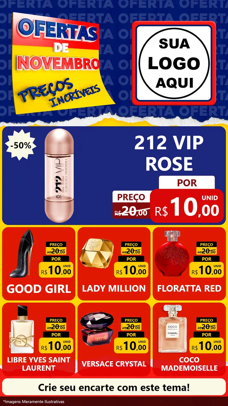 Modelo de Rede Social para Stories com o tema Ofertas de Novembro - Preços Incríveis para Perfumes