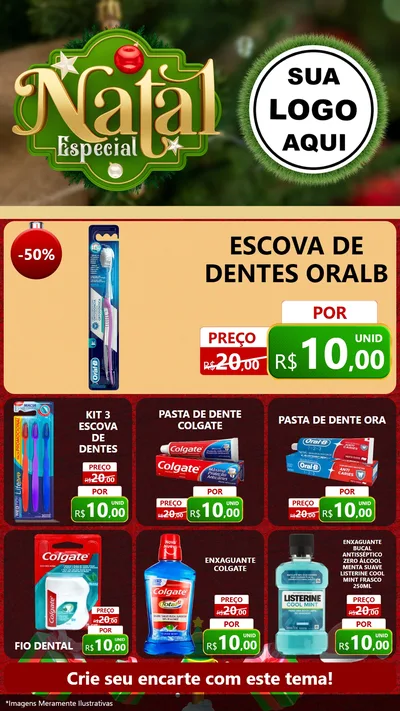 Modelo de Rede Social para Stories com o tema Natal Especial para Higiene Pessoal
