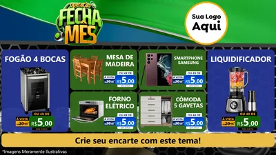 Modelo de TV para TV Horizontal com o tema Operação Fecha Mês para Móveis e Eletro