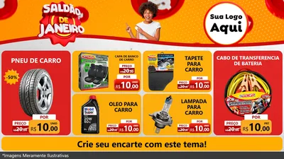 Modelo de TV para TV Horizontal com o tema Saldão de Janeiro para Auto peças