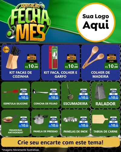 Modelo de Rede Social para Feed Instagram com o tema Operação Fecha Mês para Utilidades Domésticas