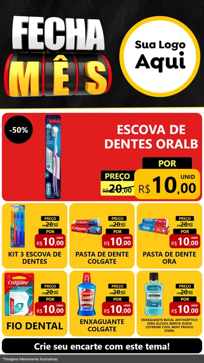 Modelo de Rede Social para Stories com o tema Fecha Mês para Higiene Pessoal