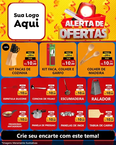 Modelo de Rede Social para Feed Instagram com o tema Alerta de Ofertas para Utilidades Domésticas