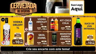 Modelo de TV para TV Horizontal com o tema Cervejada de Ofertas para Distribuidora de bebidas