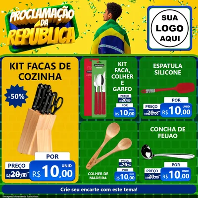 Modelo de Rede Social para Feed Facebook com o tema Proclamação da República para Utilidades Domésticas