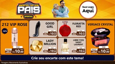 Modelo de TV para TV Horizontal com o tema Especial Dia dos Pais para Perfumes