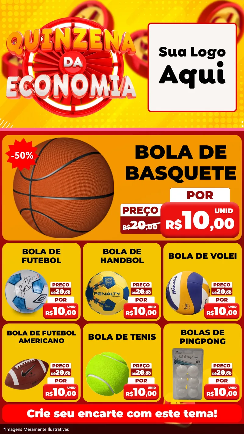 Modelo de Rede Social para Stories com o tema Quinzena Da Economia para Artigos Esportivos