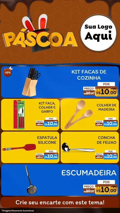 Modelo de TV para TV Vertical com o tema Páscoa para Utilidades Domésticas