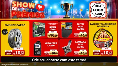 Modelo de TV para TV Horizontal com o tema Show de Prêmios para Auto peças