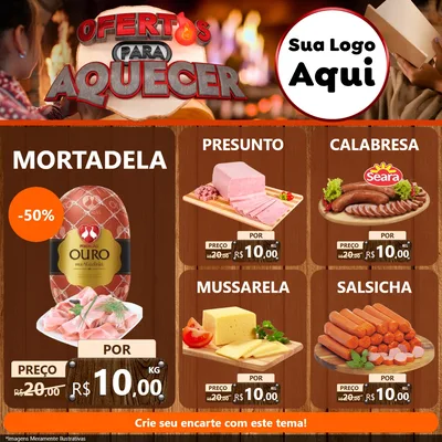 Modelo de Rede Social para Feed Facebook com o tema Ofertas Para Aquecer para Frios e Laticínios