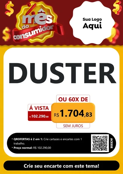Modelo de Cartaz para Cartaz A4 Vertical com o tema Mês do consumidor para Concessionaria de Carros
