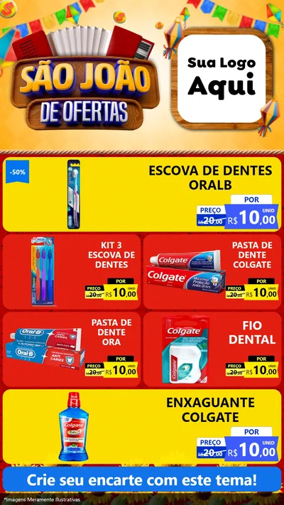 Modelo de TV para TV Vertical com o tema São João de Ofertas para Higiene Pessoal