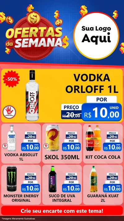 Modelo de Rede Social para Stories com o tema Ofertas Da Semana para Distribuidora de bebidas