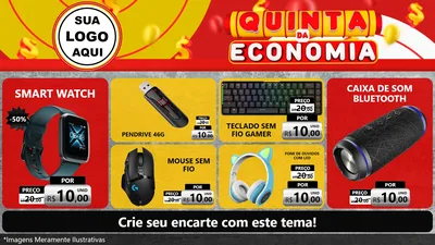 Modelo de TV para TV Horizontal com o tema Quinta da Economia para Informática