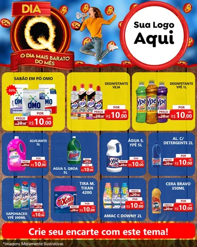 Modelo de Rede Social para Feed Instagram com o tema Dia Q - O Dia Mais Barato Do Mês para Produtos de Limpeza