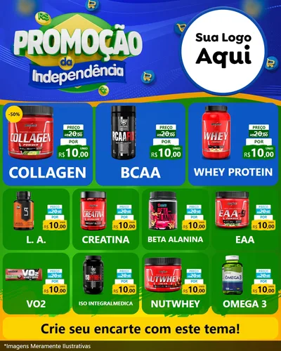 Modelo de Rede Social para Feed Instagram com o tema Promoção da Independência para Suplementos alimentares