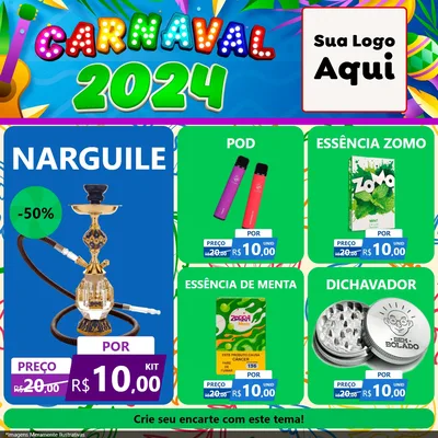 Modelo de Rede Social para Feed Facebook com o tema Carnaval 2027 para Tabacaria