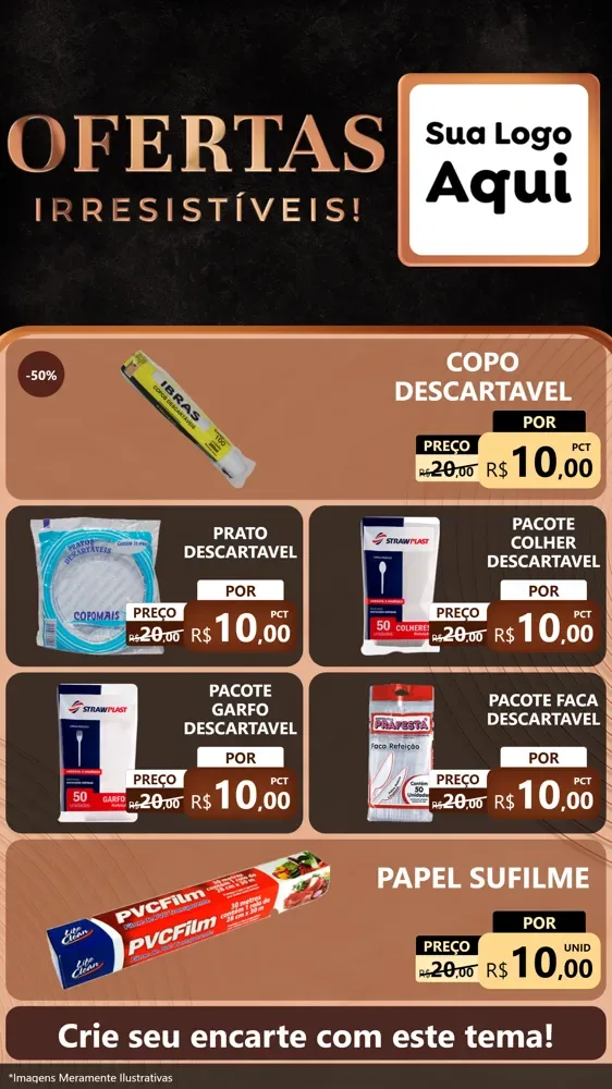 Modelo de TV para TV Vertical com o tema Ofertas Irresistíveis! para Embalagens