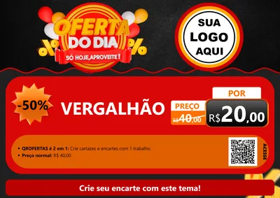 Modelo de Cartaz para Cartaz A4 Horizontal com o tema Oferta do Dia - Só hoje, Aproveite! para Ferragens