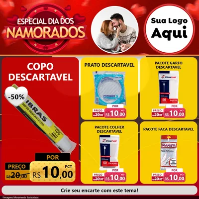Modelo de Rede Social para Feed Facebook com o tema Especial Dia Dos Namorados para Embalagens