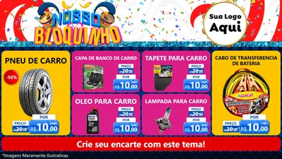 Modelo de TV para TV Horizontal com o tema Nosso Bloquinho para Auto peças