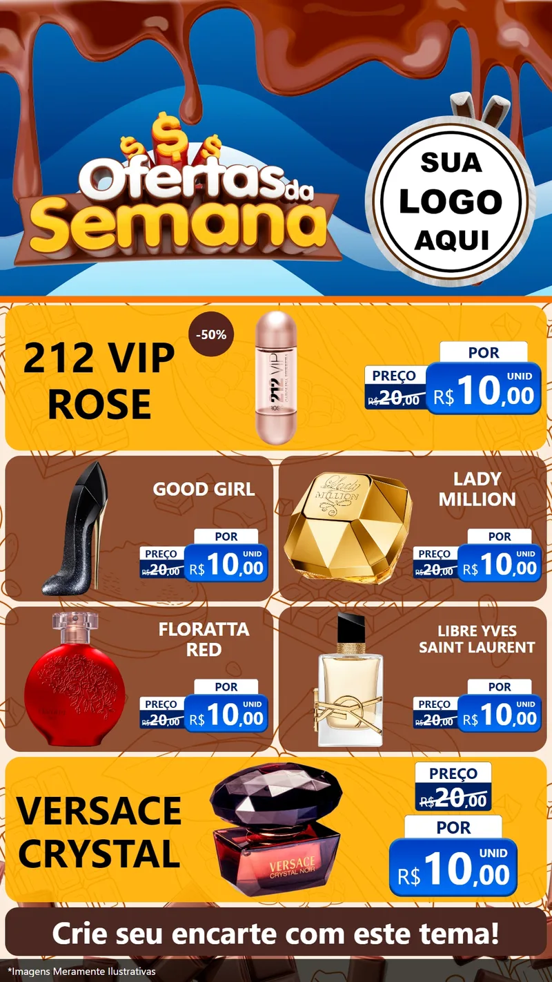 Modelo de TV para TV Vertical com o tema Ofertas da Semana - Páscoa para Perfumes