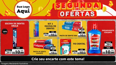 Modelo de TV para TV Horizontal com o tema Segunda de Ofertas para Higiene Pessoal