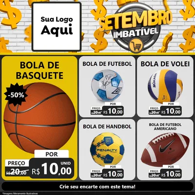 Modelo de Rede Social para Feed Facebook com o tema Setembro Imbatível para Artigos Esportivos
