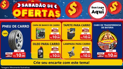 Modelo de TV para TV Horizontal com o tema Sabadão de Ofertas para Auto peças