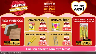 Modelo de TV para TV Horizontal com o tema Mês dos Namorados para Material para Construção
