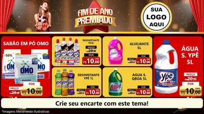 Modelo de TV para TV Horizontal com o tema Fim de Ano Premiado para Produtos de Limpeza