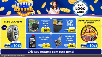 Modelo de TV para TV Horizontal com o tema Janeiro da Economia para Auto peças
