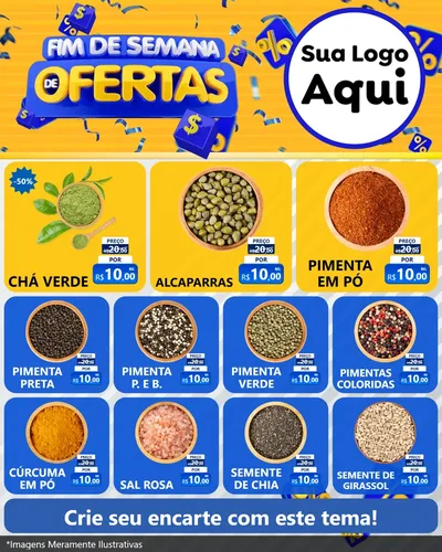 Modelo de Rede Social para Feed Instagram com o tema Fim de Semana de Ofertas para Produtos Naturais