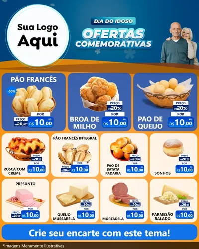 Modelo de Rede Social para Feed Instagram com o tema Dia do Idoso
