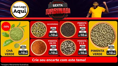 Modelo de TV para TV Horizontal com o tema Sexta Turbinada para Produtos Naturais