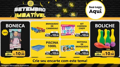 Modelo de TV para TV Horizontal com o tema Setembro Imbatível para Brinquedos