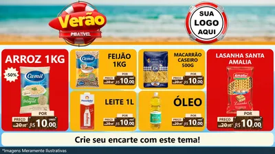 Modelo de TV para TV Horizontal com o tema Verão Imbatível para Supermercado