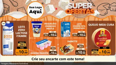 Modelo de TV para TV Horizontal com o tema Super Ofertas para Frios e Laticínios