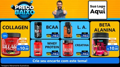 Modelo de TV para TV Horizontal com o tema Preço Baixo para Suplementos alimentares