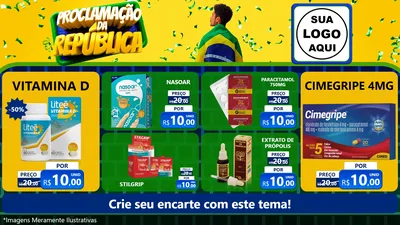 Modelo de TV para TV Horizontal com o tema Proclamação da República para Farmácia