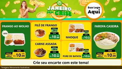 Modelo de TV para TV Horizontal com o tema Janeiro Sem Crise para Restaurante